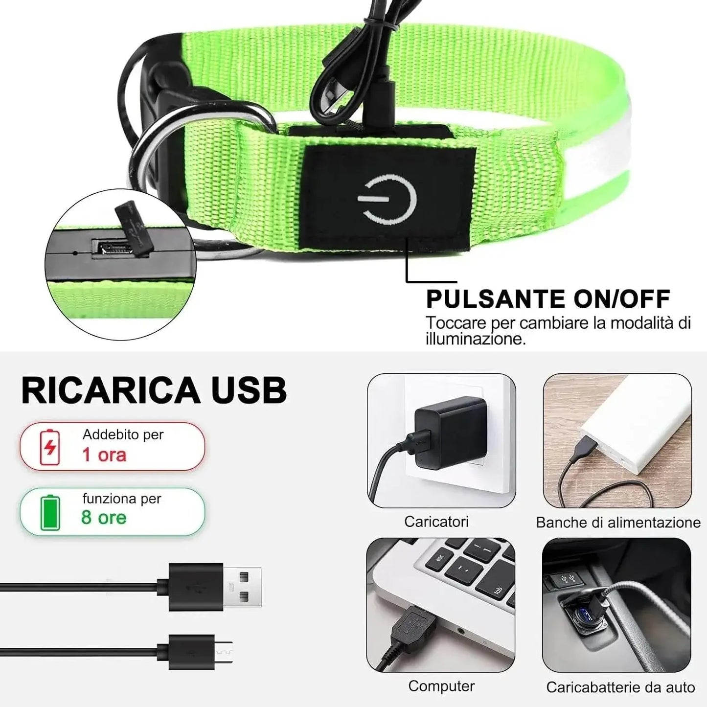 LUMILUX™ Collare LED per Cani con Tracker Inclusa - Paw Glamour™