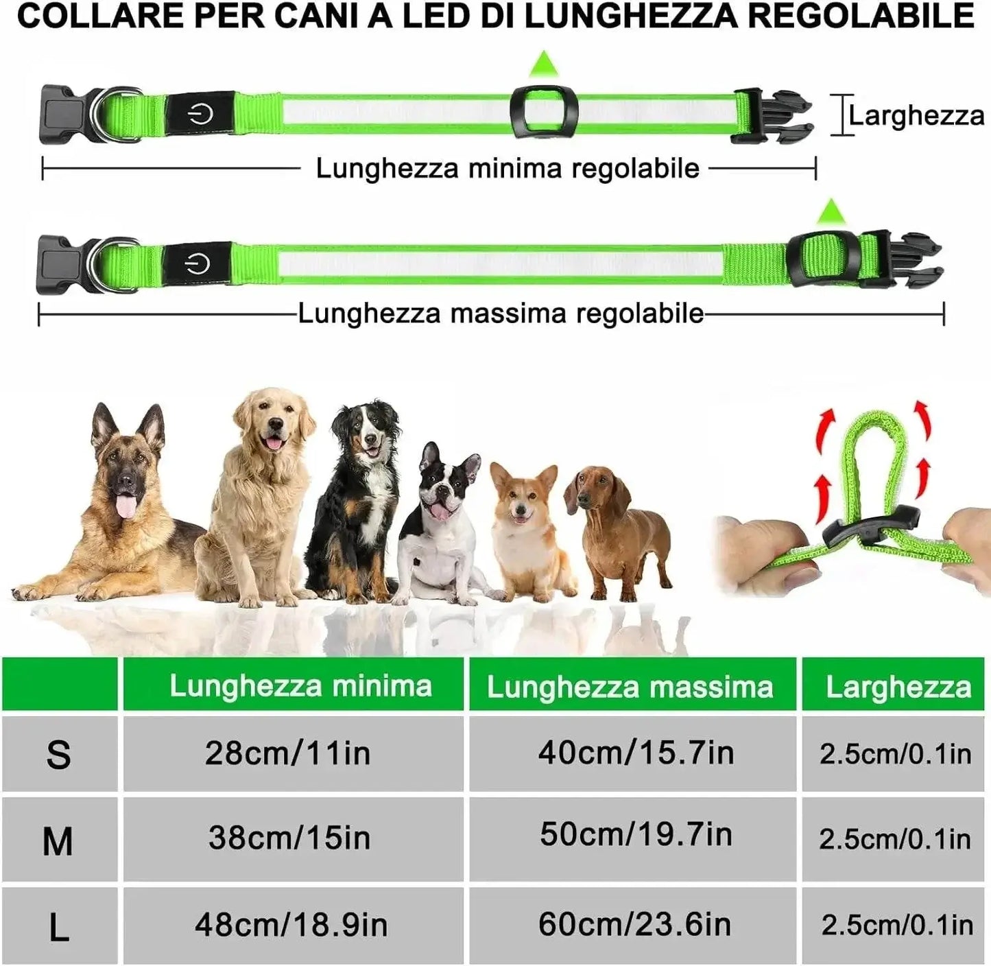LUMILUX™ Collare LED per Cani con Tracker Inclusa - Paw Glamour™