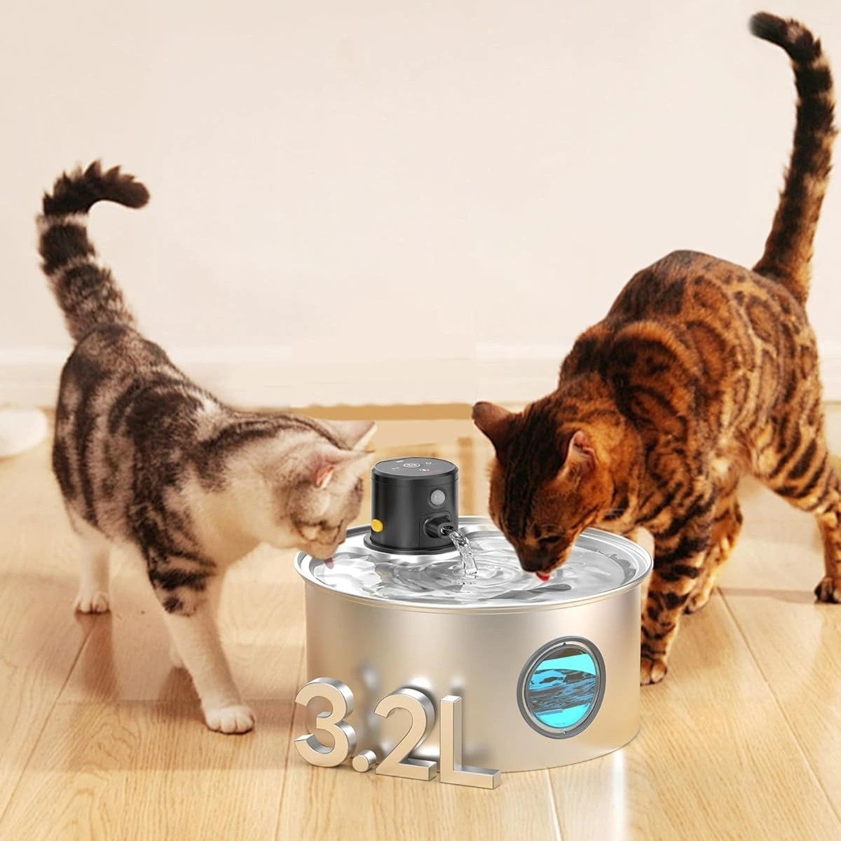 IDRALUX™ Fontanella per cani e gatti in Acciaio Inox - Benessere e Idratazione Assicurati