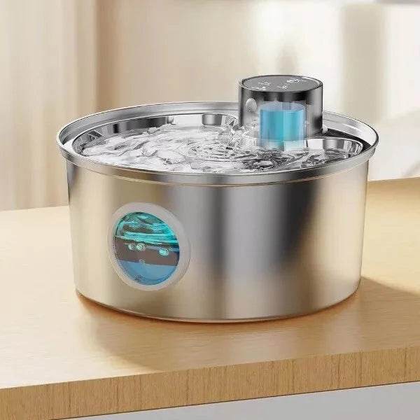 IDRALUX™ Fontanella per cani e gatti in Acciaio Inox - Benessere e Idratazione Assicurati - Paw Glamour™