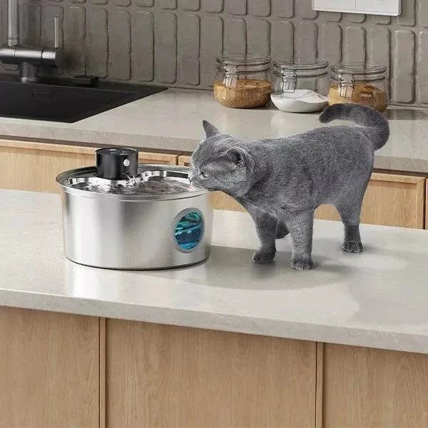 IDRALUX™ Fontanella per cani e gatti in Acciaio Inox - Benessere e Idratazione Assicurati - Paw Glamour™