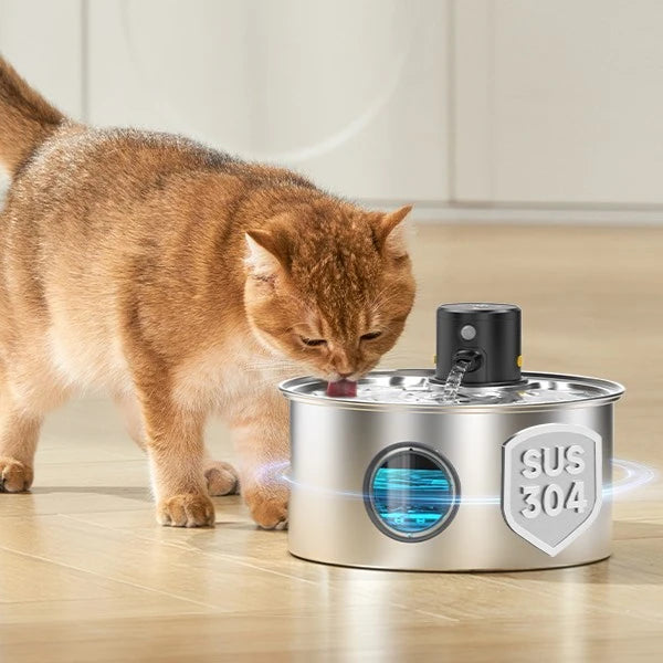 IDRALUX™ Fontanella per cani e gatti in Acciaio Inox - Benessere e Idratazione Assicurati