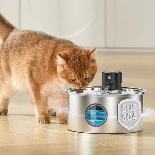 IDRALUX™ Fontanella per cani e gatti in Acciaio Inox - Benessere e Idratazione Assicurati