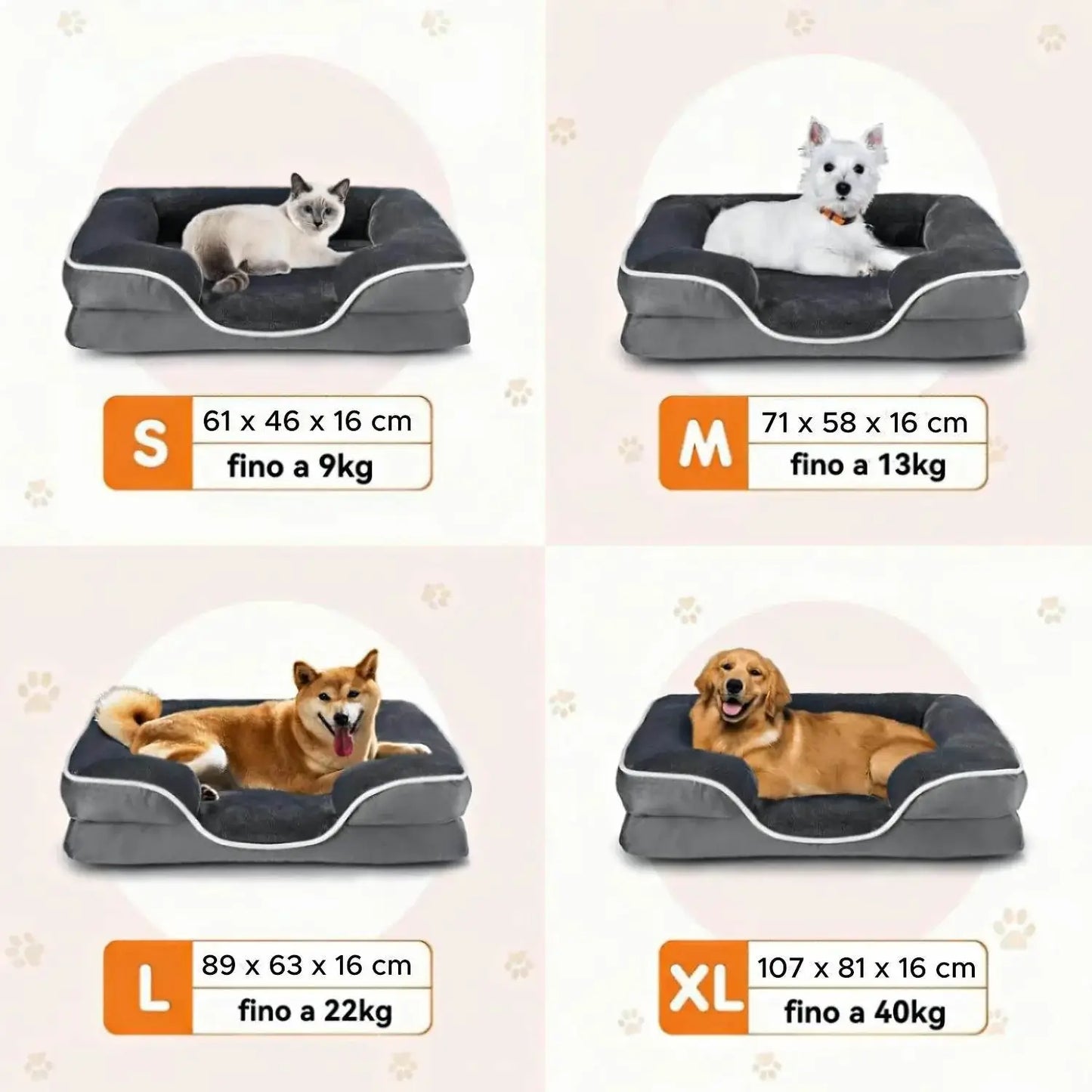 DORMELA™ Cuccia Ortopedica per Cani e Gatti in Memory Foam - Paw Glamour™