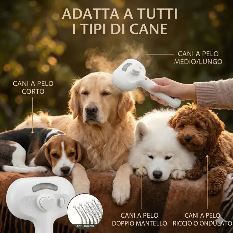 Peluma™ | La spazzola a vapore professionale per cani e gatti - Paw Glamour™